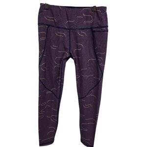 Sweaty Betty Power 7/8 Length Purple Yellow Leggings Small